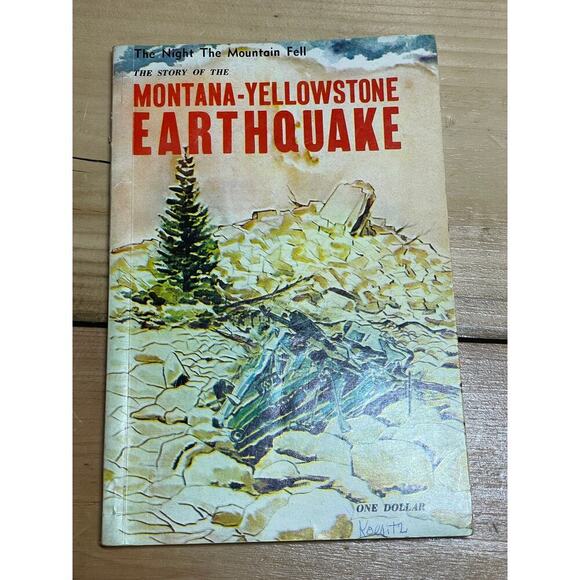 VTG The night the mountain fell. Montana-yellowstone earthquake book. 1960 - Picture 1 of 5